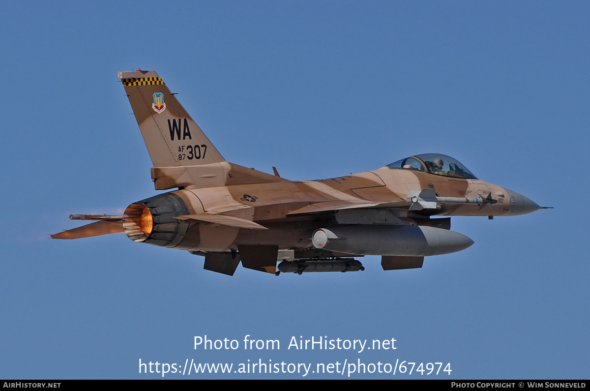 Aircraft Photo of 87-0307 / AF87-307 | General Dynamics F-16C Fighting Falcon | USA - Air Force | AirHistory.net #674974