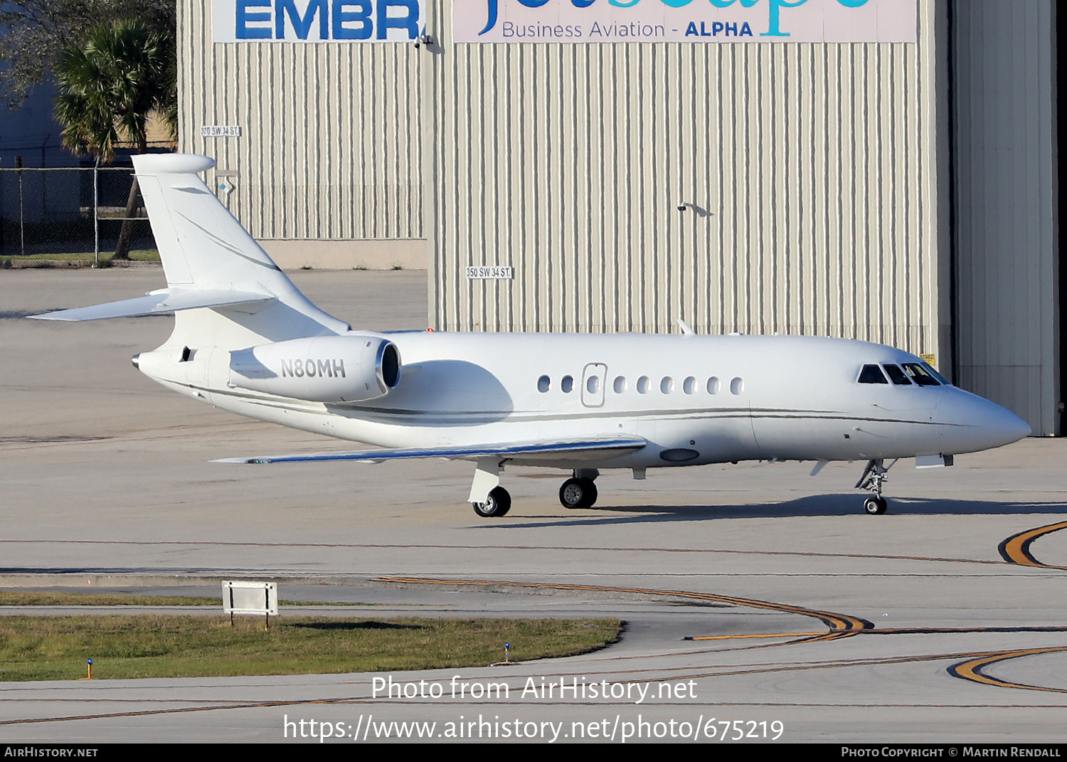 Aircraft Photo of N80MH | Dassault Falcon 2000 | AirHistory.net #675219