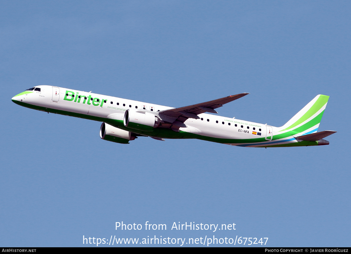 Aircraft Photo of EC-NFA | Embraer 195-E2 (ERJ-190-400) | Binter Canarias | AirHistory.net #675247