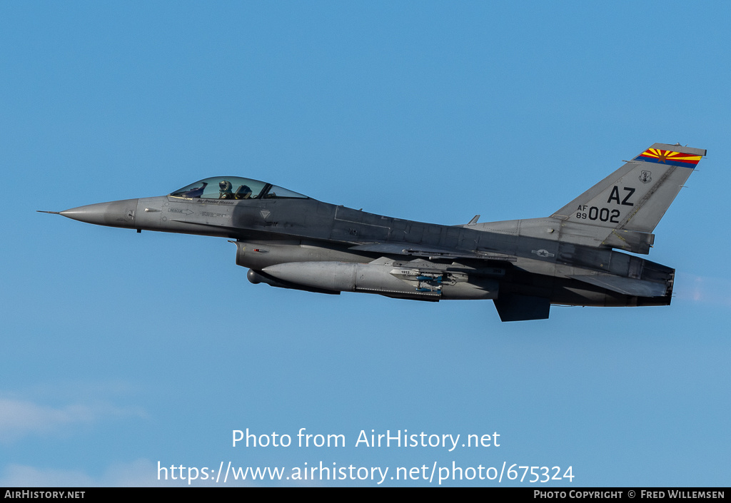 Aircraft Photo of 89-2002 / AF89-002 | General Dynamics F-16CM Fighting Falcon | USA - Air Force | AirHistory.net #675324