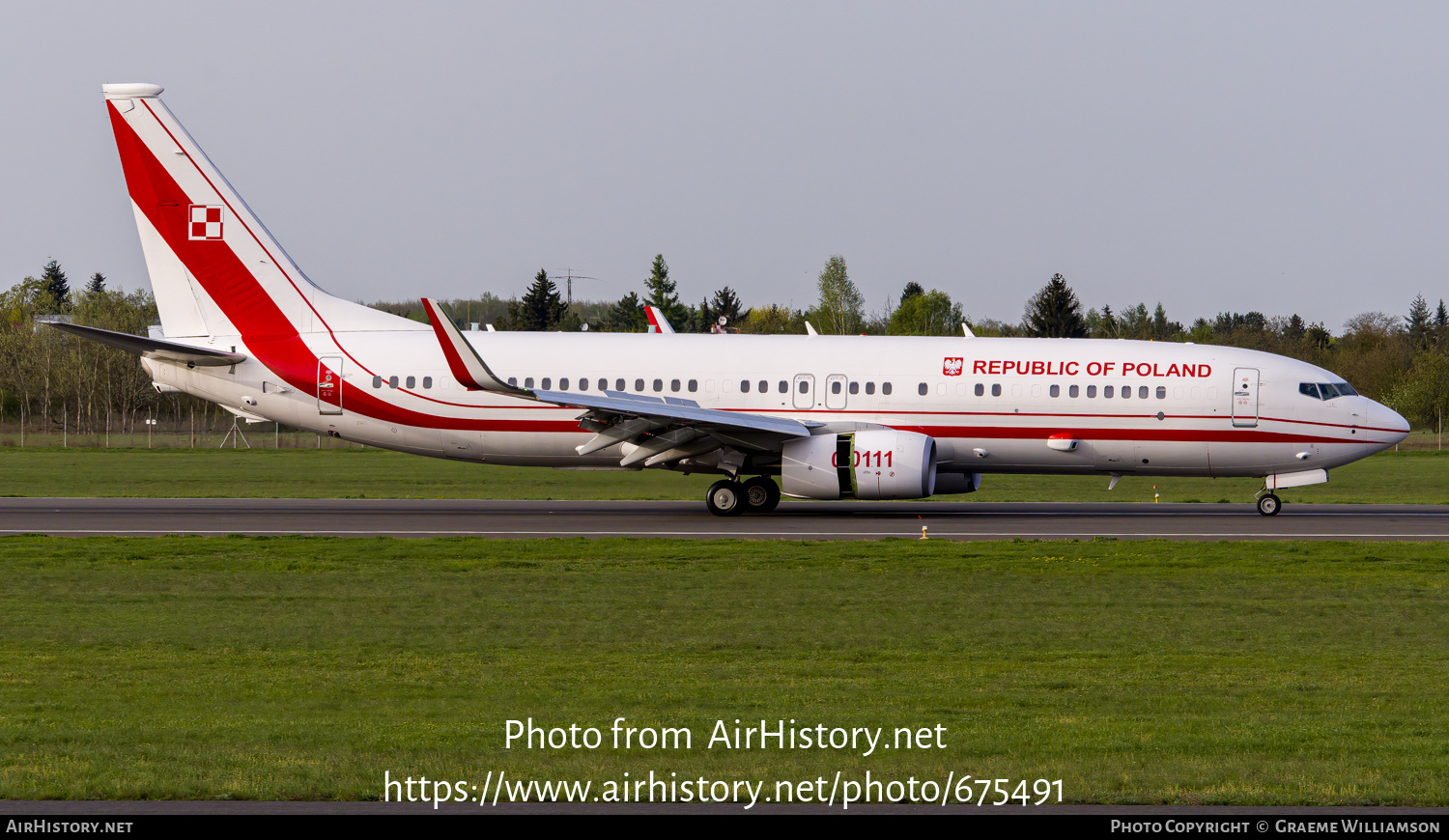 Aircraft Photo of 0111 | Boeing 737-800 BBJ2 | Poland - Air Force | AirHistory.net #675491