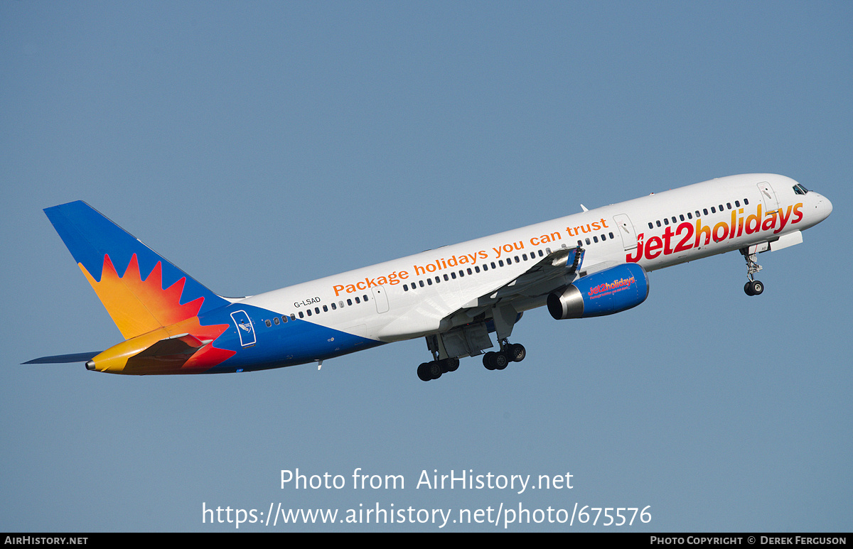 Aircraft Photo of G-LSAD | Boeing 757-23N | Jet2 Holidays | AirHistory.net #675576