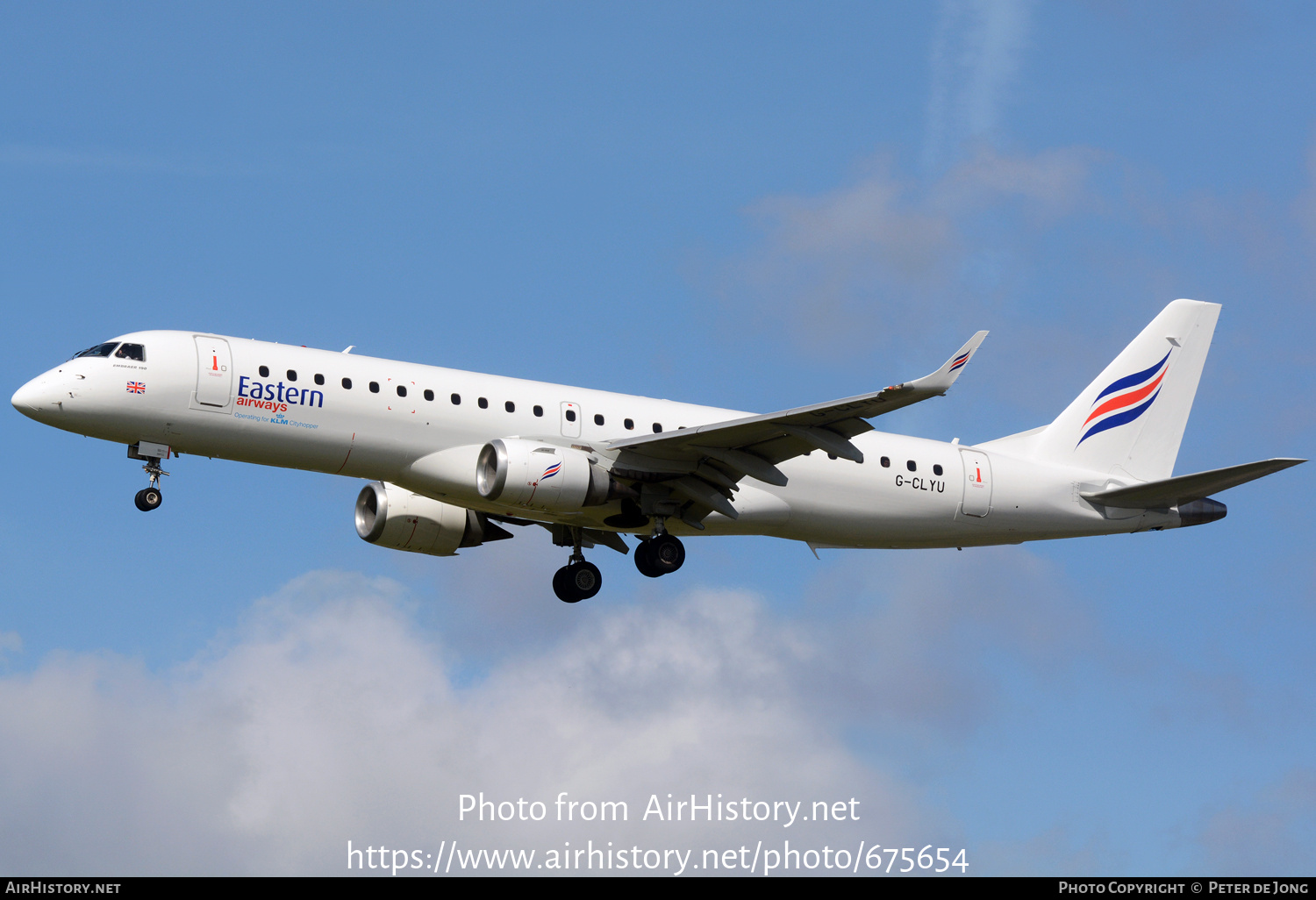 Aircraft Photo of G-CLYU | Embraer 190LR (ERJ-190-100LR) | Eastern Airways | AirHistory.net #675654