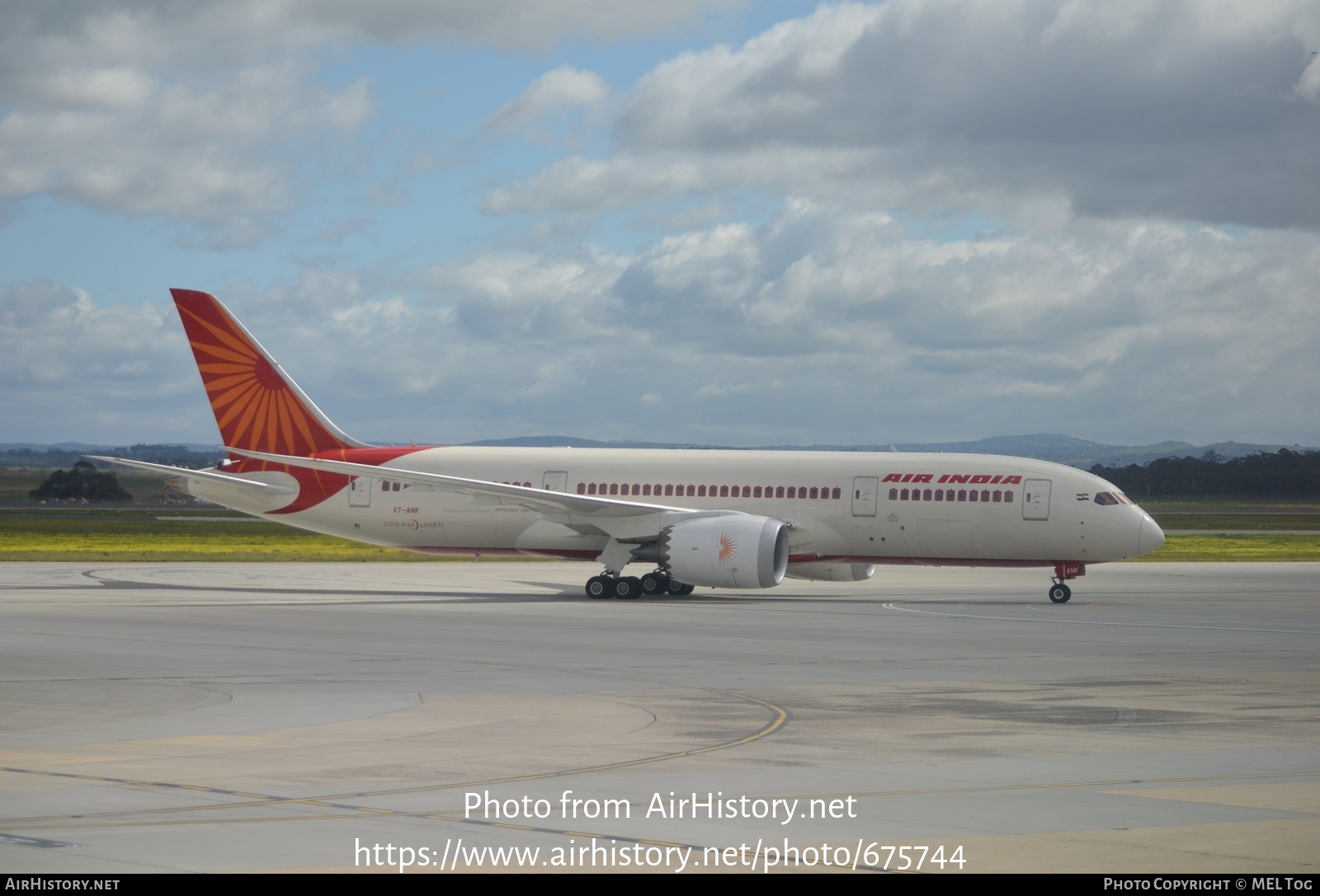 Aircraft Photo of VT-ANK | Boeing 787-8 Dreamliner | Air India | AirHistory.net #675744