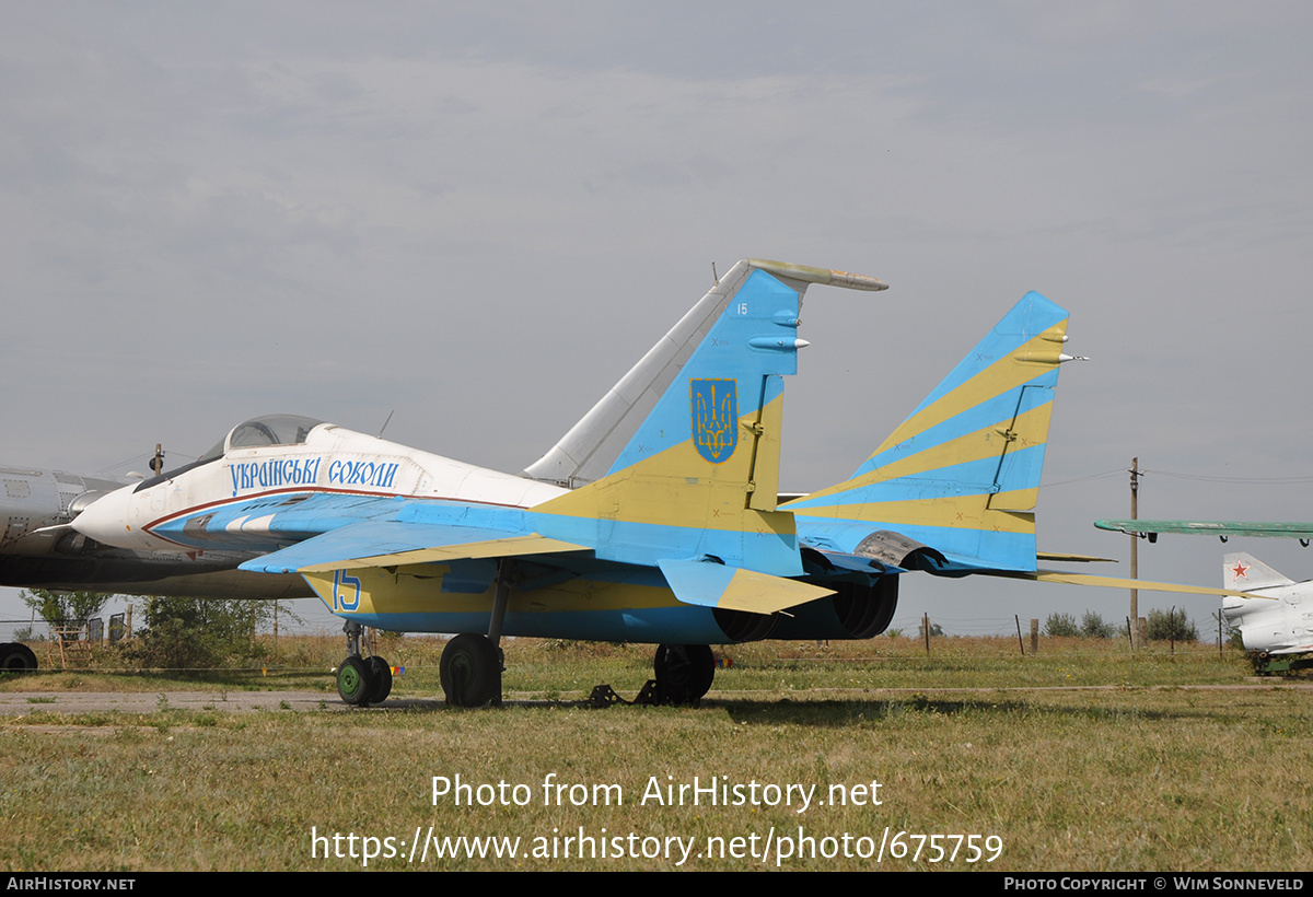 Aircraft Photo of 15 blue | Mikoyan-Gurevich MiG-29 (9-12) | Ukraine - Air Force | AirHistory.net #675759