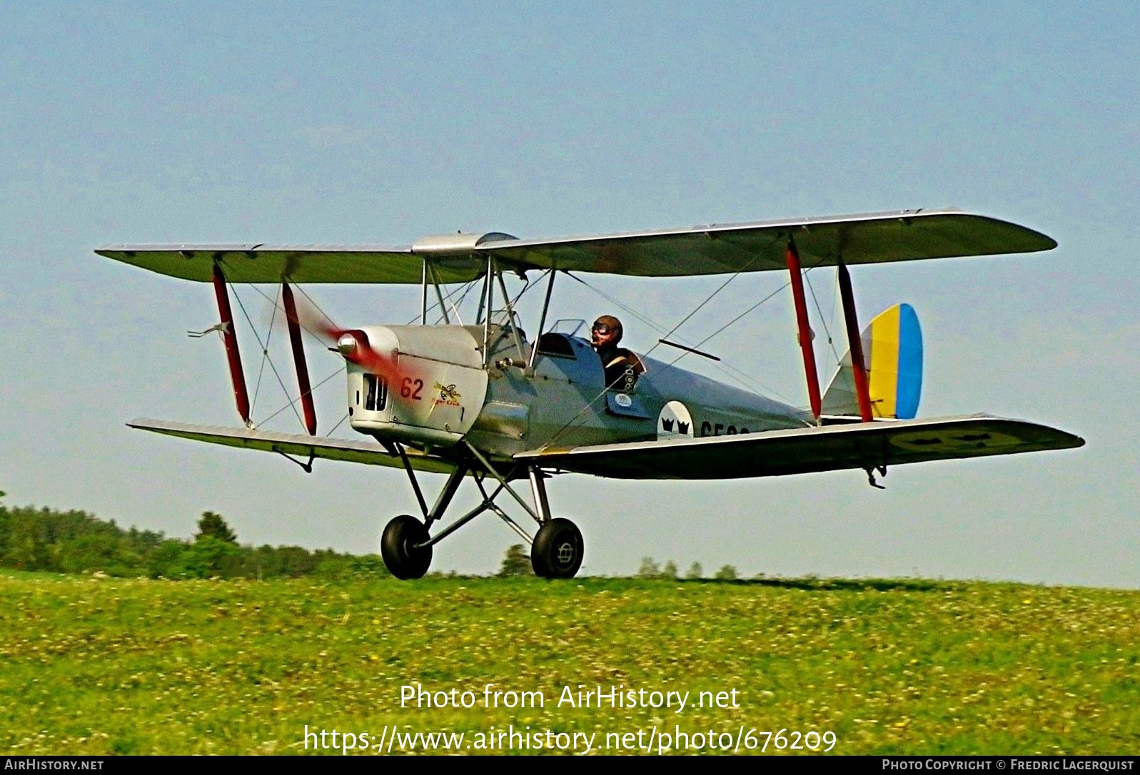 Aircraft Photo of SE-AMG / 6550 | De Havilland D.H. 82A Tiger Moth II | Sweden - Air Force | AirHistory.net #676209