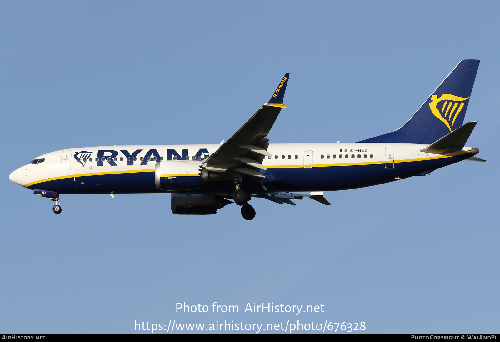 Aircraft Photo of EI-HEZ | Boeing 737-8200 Max 200 | Ryanair | AirHistory.net #676328