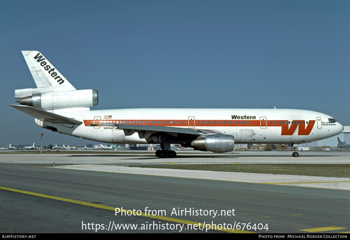 Aircraft Photo of N905WA | McDonnell Douglas DC-10-10 | Western Airlines | AirHistory.net #676404