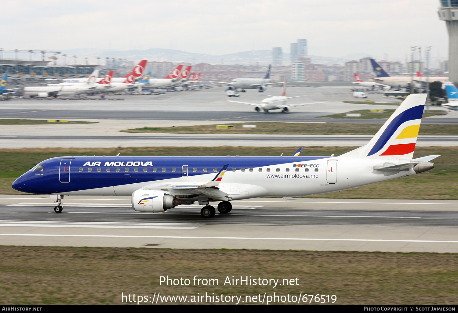 Aircraft Photo of ER-ECC | Embraer 190LR (ERJ-190-100LR) | Air Moldova | AirHistory.net #676519