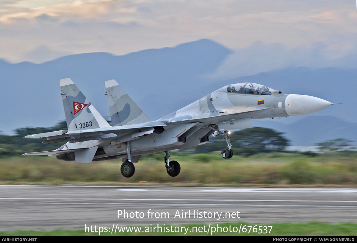 Aircraft Photo of 3363 | Sukhoi Su-30MK2 | Venezuela - Air Force | AirHistory.net #676537