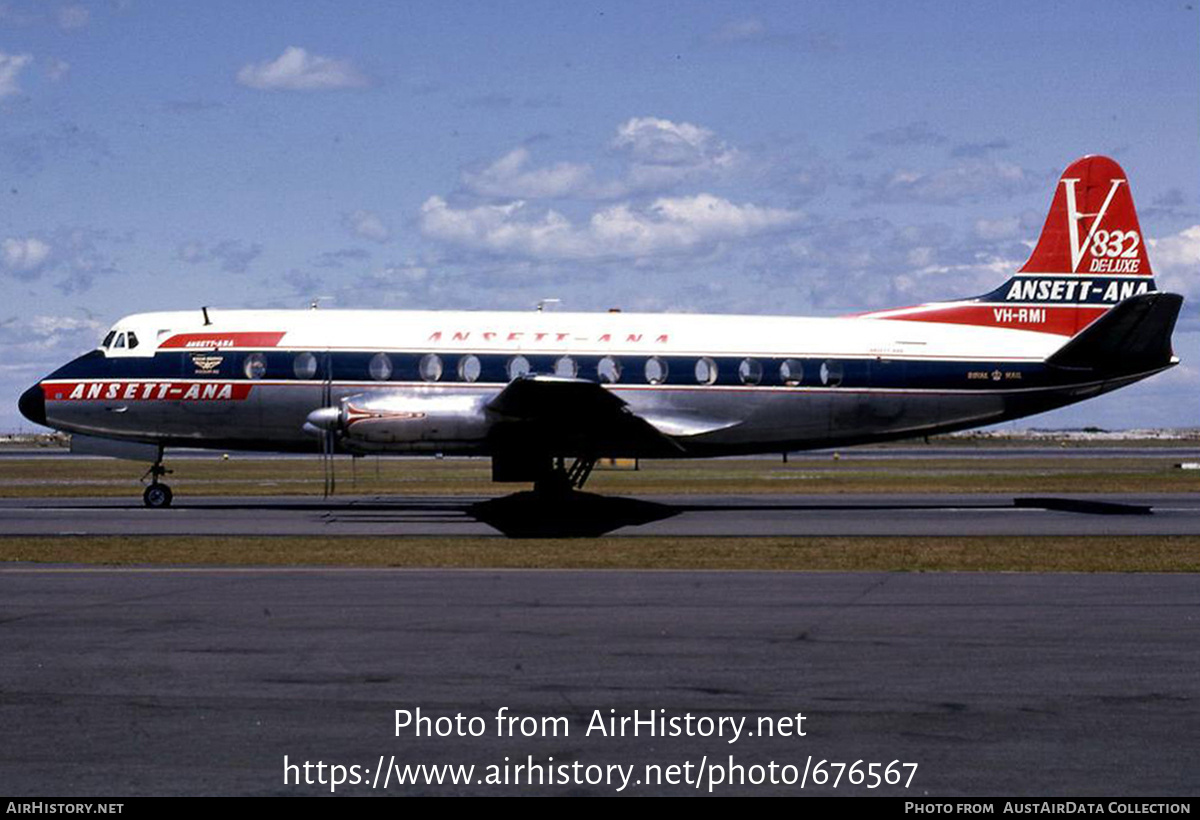 Aircraft Photo of VH-RMI | Vickers 832 Viscount | Ansett - ANA | AirHistory.net #676567