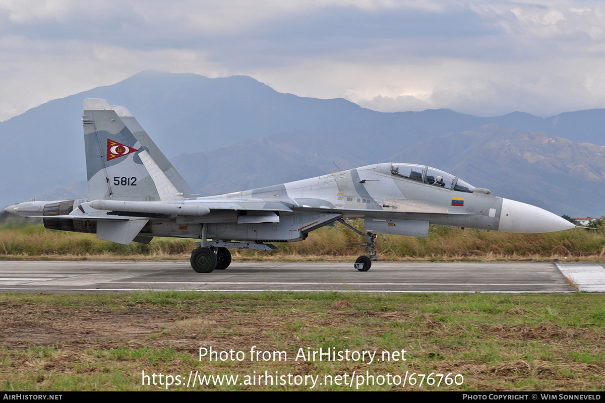 Aircraft Photo of 5812 | Sukhoi Su-30MK2 | Venezuela - Air Force | AirHistory.net #676760