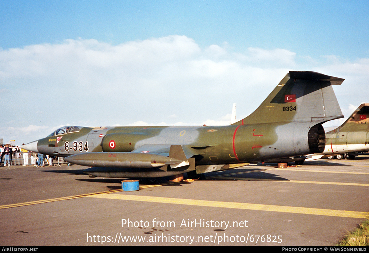 Aircraft Photo of 8334 | Lockheed F-104G Starfighter | Turkey - Air Force | AirHistory.net #676825