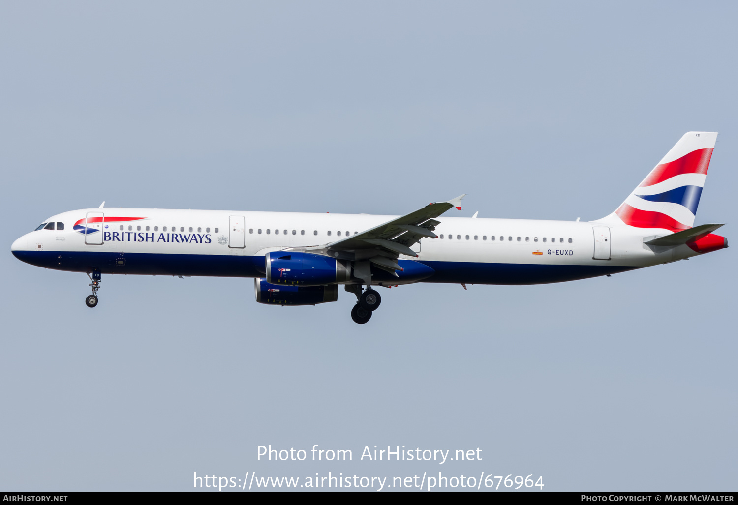 Aircraft Photo of G-EUXD | Airbus A321-231 | British Airways | AirHistory.net #676964