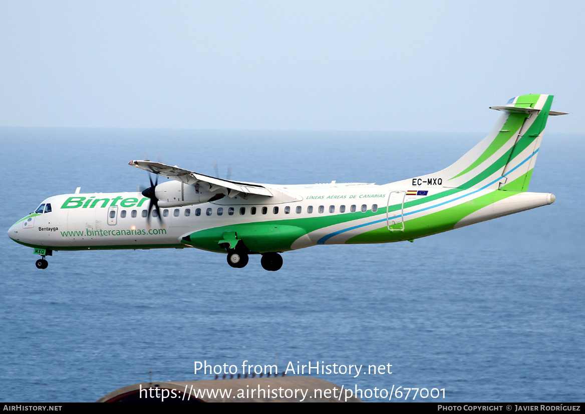 Aircraft Photo of EC-MXQ | ATR ATR-72-600 (ATR-72-212A) | Binter Canarias | AirHistory.net #677001