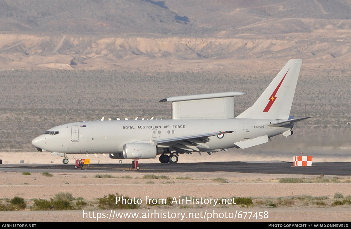 Aircraft Photo of A30-005 | Boeing E-7A Wedgetail | Australia - Air Force | AirHistory.net #677458