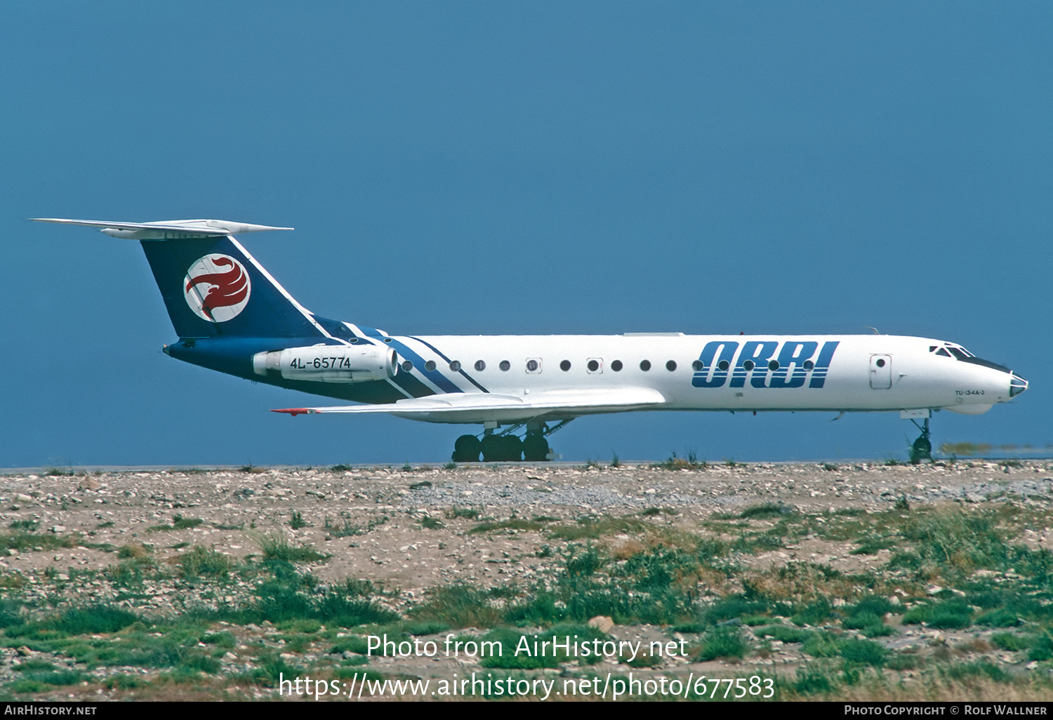 Aircraft Photo of 4L-65774 | Tupolev Tu-134A-3 | Orbi - Georgian Airways | AirHistory.net #677583