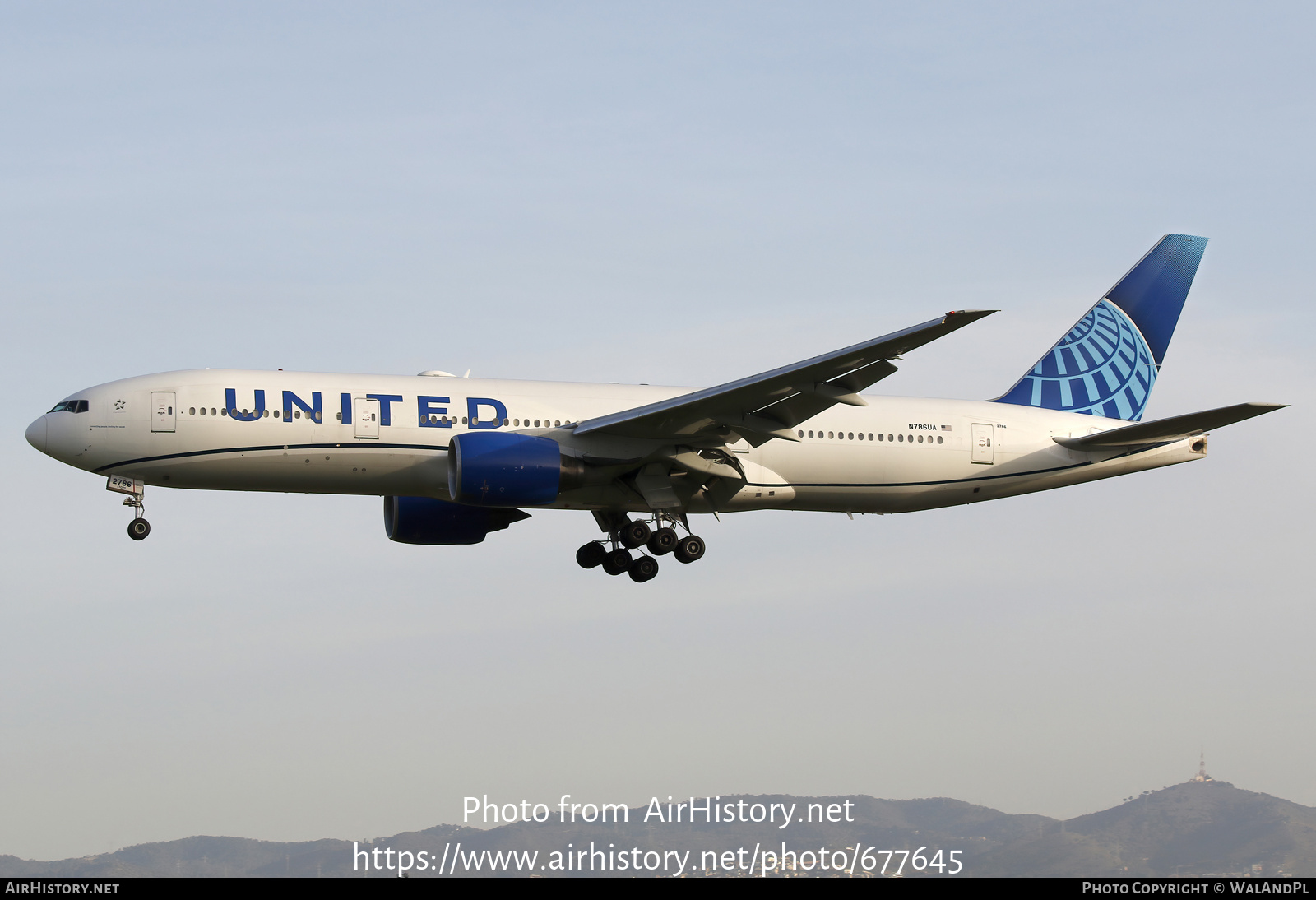 Aircraft Photo of N786UA | Boeing 777-222/ER | United Airlines | AirHistory.net #677645