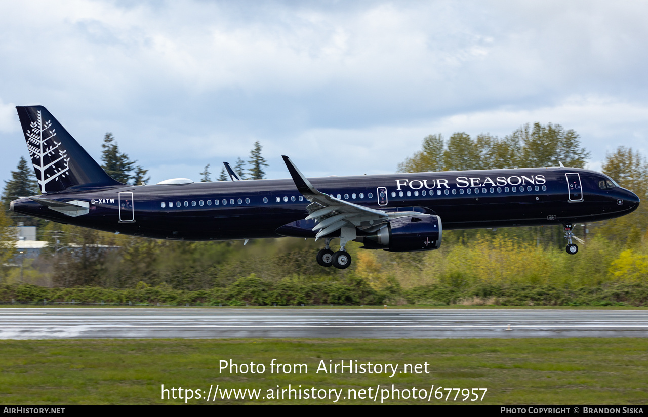 Aircraft Photo of G-XATW | Airbus A321-251N | Four Seasons Hotels | AirHistory.net #677957