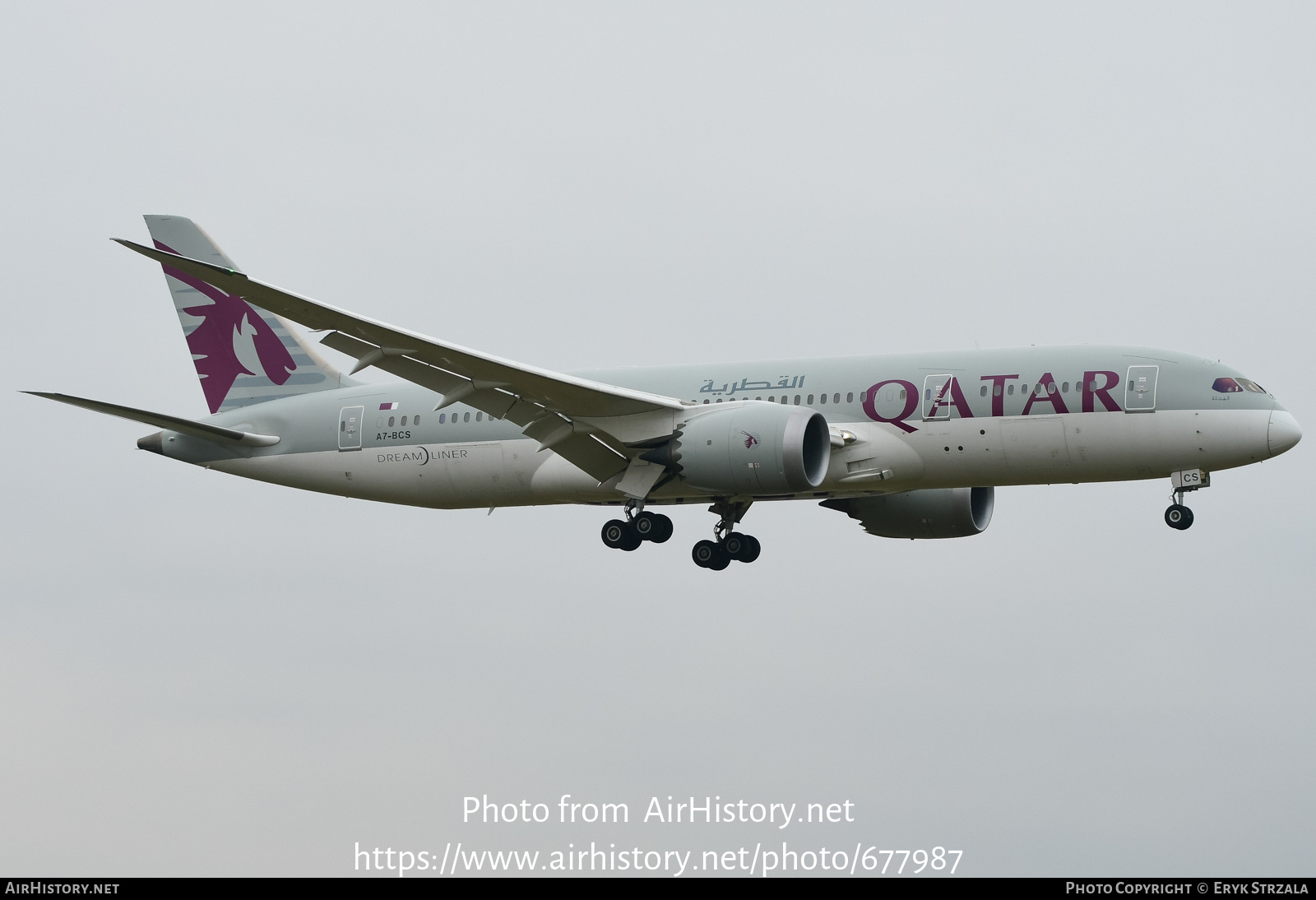 Aircraft Photo of A7-BCS | Boeing 787-8 Dreamliner | Qatar Airways | AirHistory.net #677987