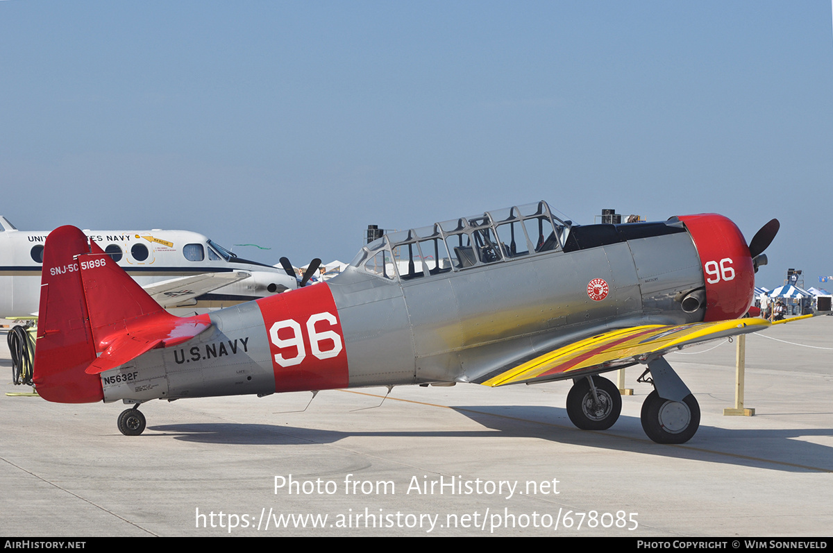 Aircraft Photo of N5632F / 51896 | North American SNJ-5C Texan | USA - Navy | AirHistory.net #678085