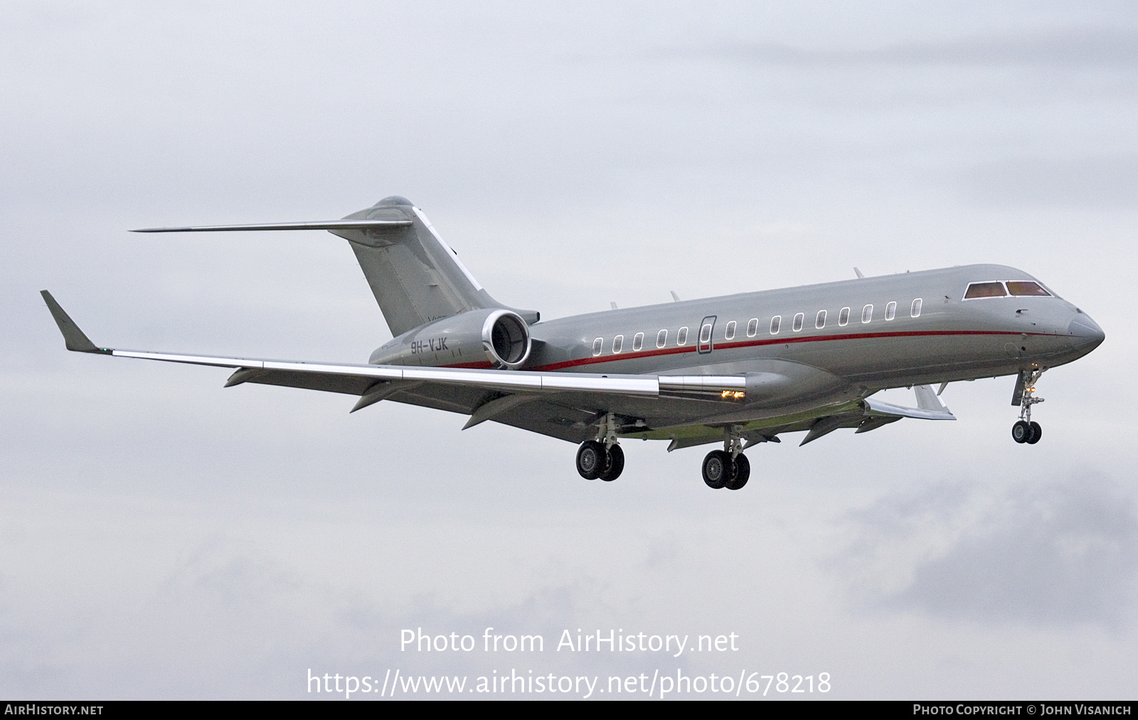 Aircraft Photo of 9H-VJK | Bombardier Global 6000 (BD-700-1A10) | VistaJet | AirHistory.net #678218