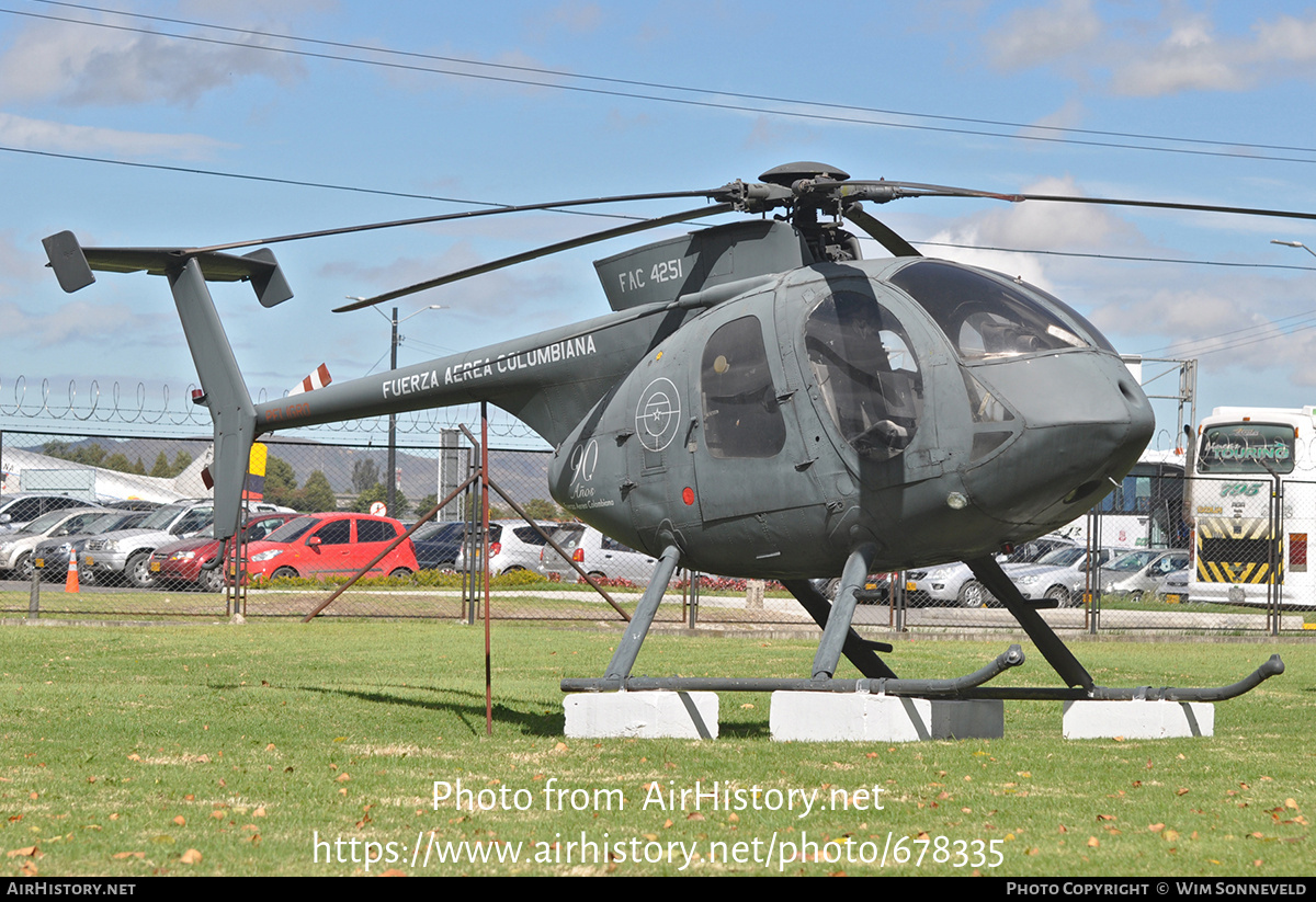 Aircraft Photo of FAC4251 | MD Helicopters MD-500E (369E) | Colombia - Air Force | AirHistory.net #678335