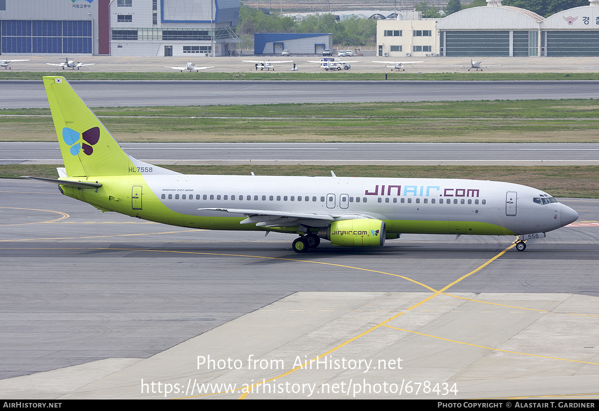 Aircraft Photo of HL7558 | Boeing 737-86N | Jin Air | AirHistory.net #678434