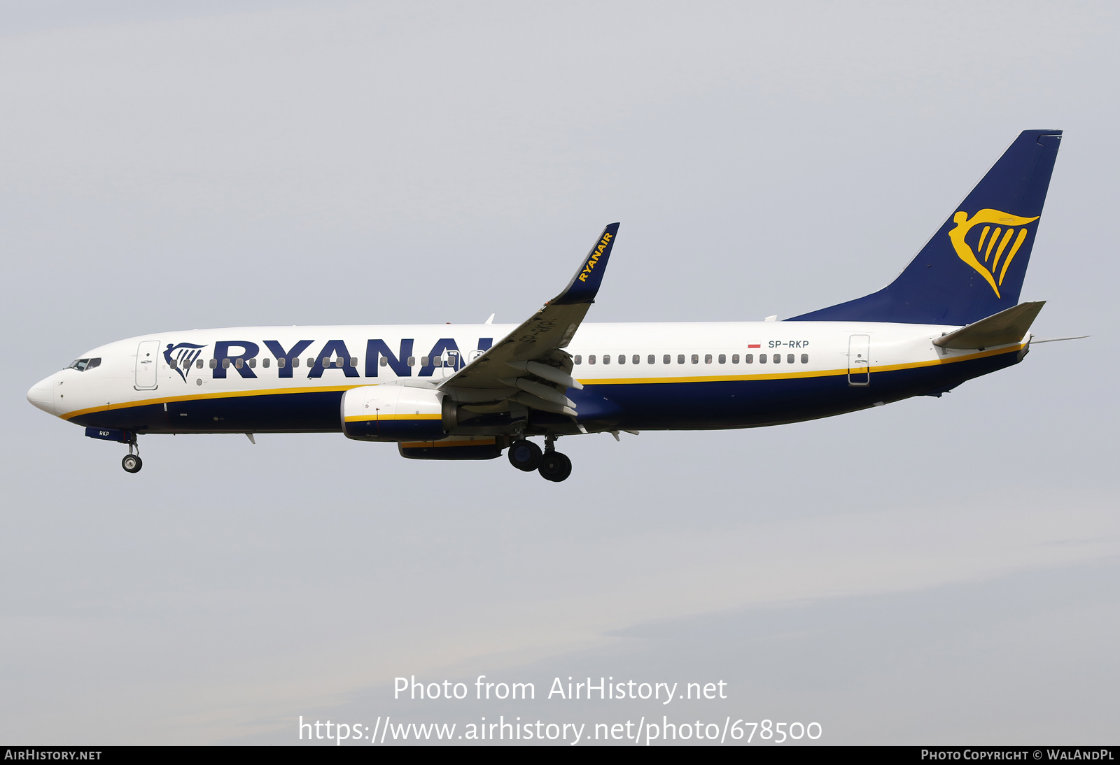 Aircraft Photo of SP-RKP | Boeing 737-8AS | Ryanair | AirHistory.net #678500