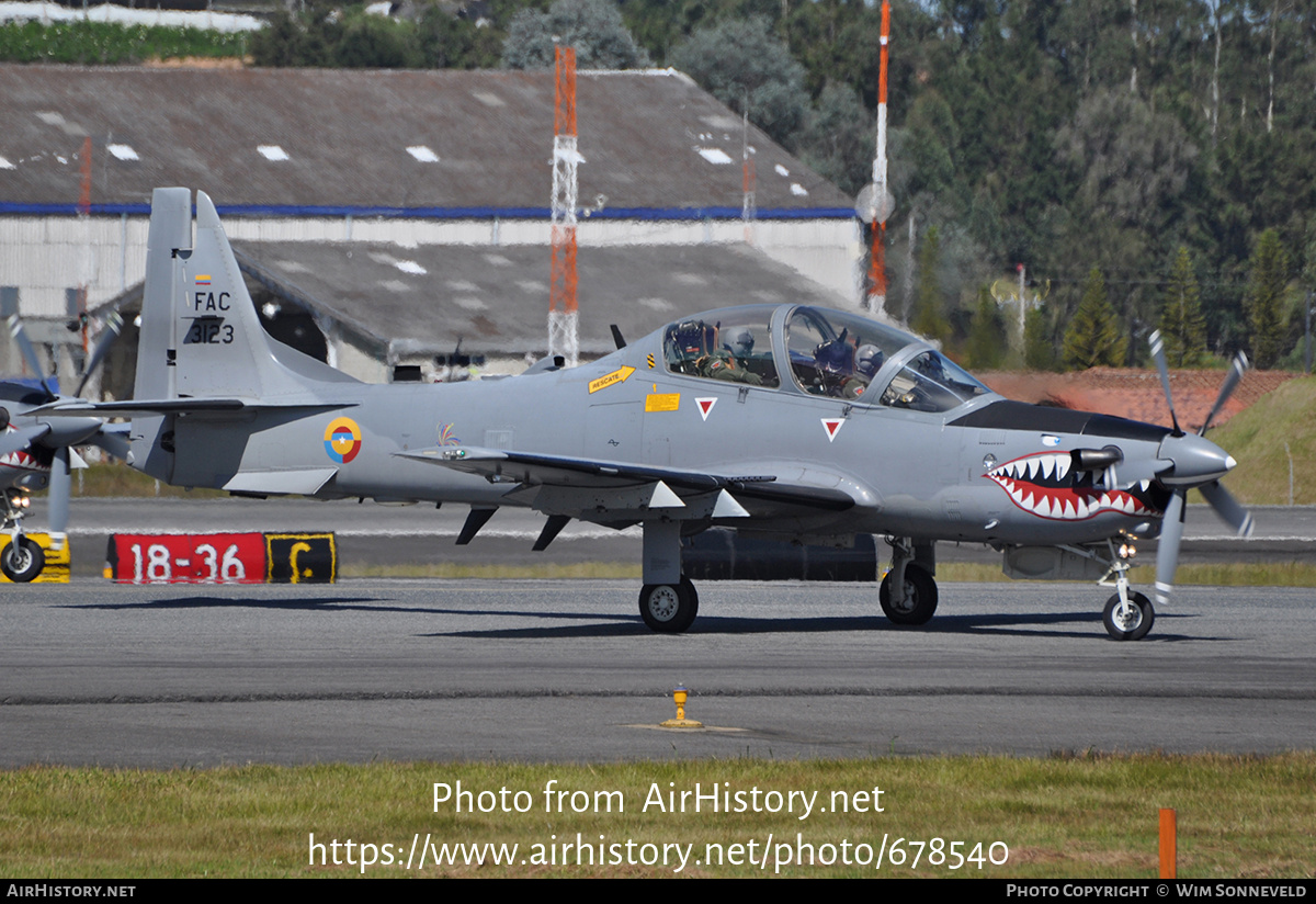 Aircraft Photo of FAC3123 | Embraer A-29B Super Tucano | Colombia - Air Force | AirHistory.net #678540