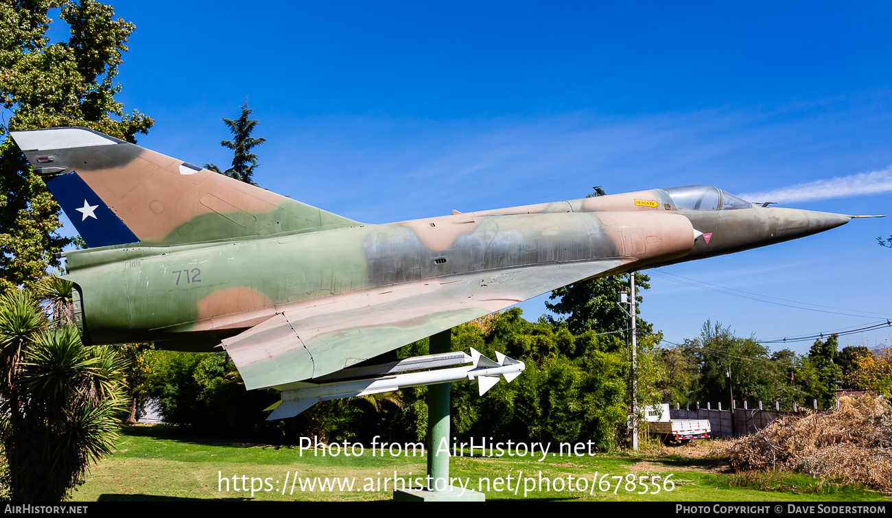 Aircraft Photo of 712 | Mirage M5MA Elkan | Chile - Air Force | AirHistory.net #678556