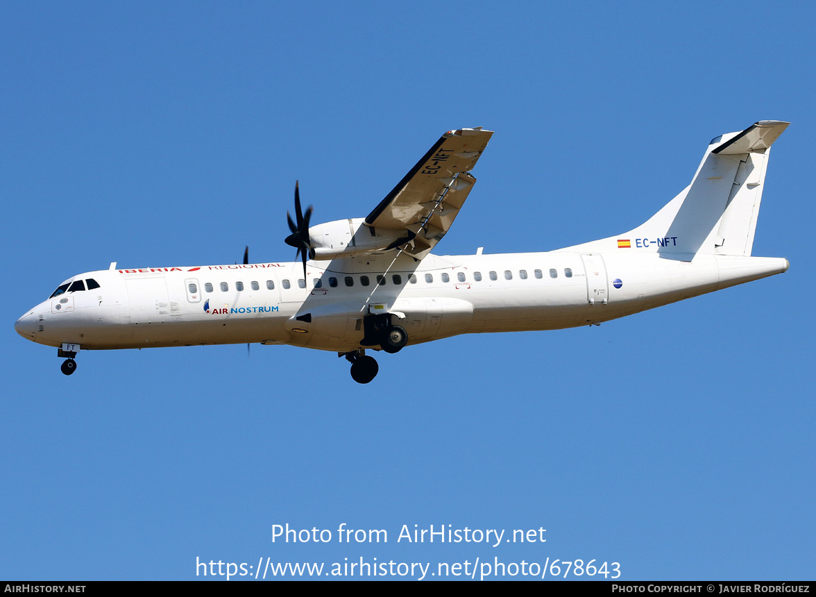 Aircraft Photo of EC-NFT | ATR ATR-72-600 (ATR-72-212A) | Iberia Regional | AirHistory.net #678643