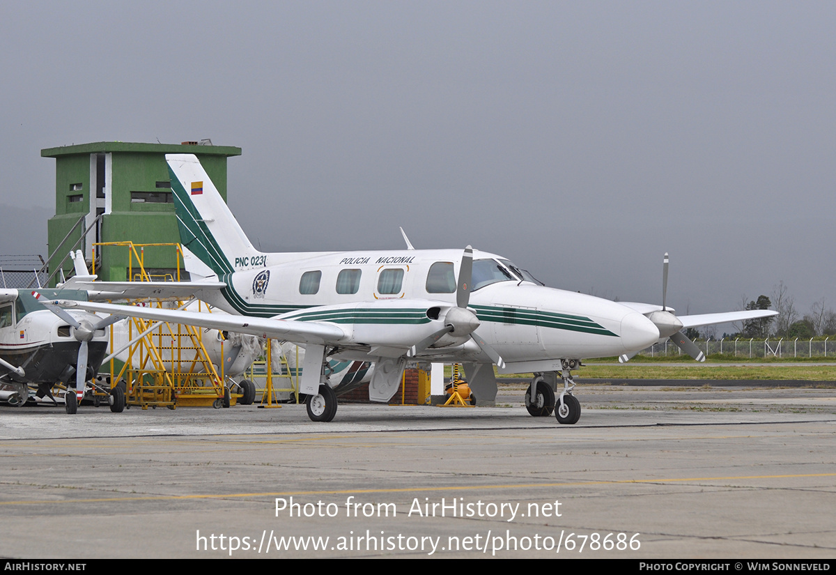 Aircraft Photo of PNC-0231 | Piper PA-31P Navajo | Colombia - Police | AirHistory.net #678686