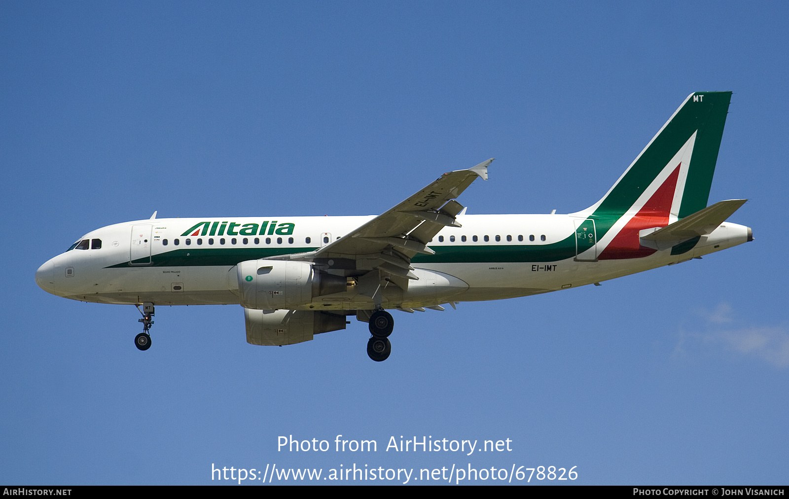 Aircraft Photo of EI-IMT | Airbus A319-111 | Alitalia | AirHistory.net #678826