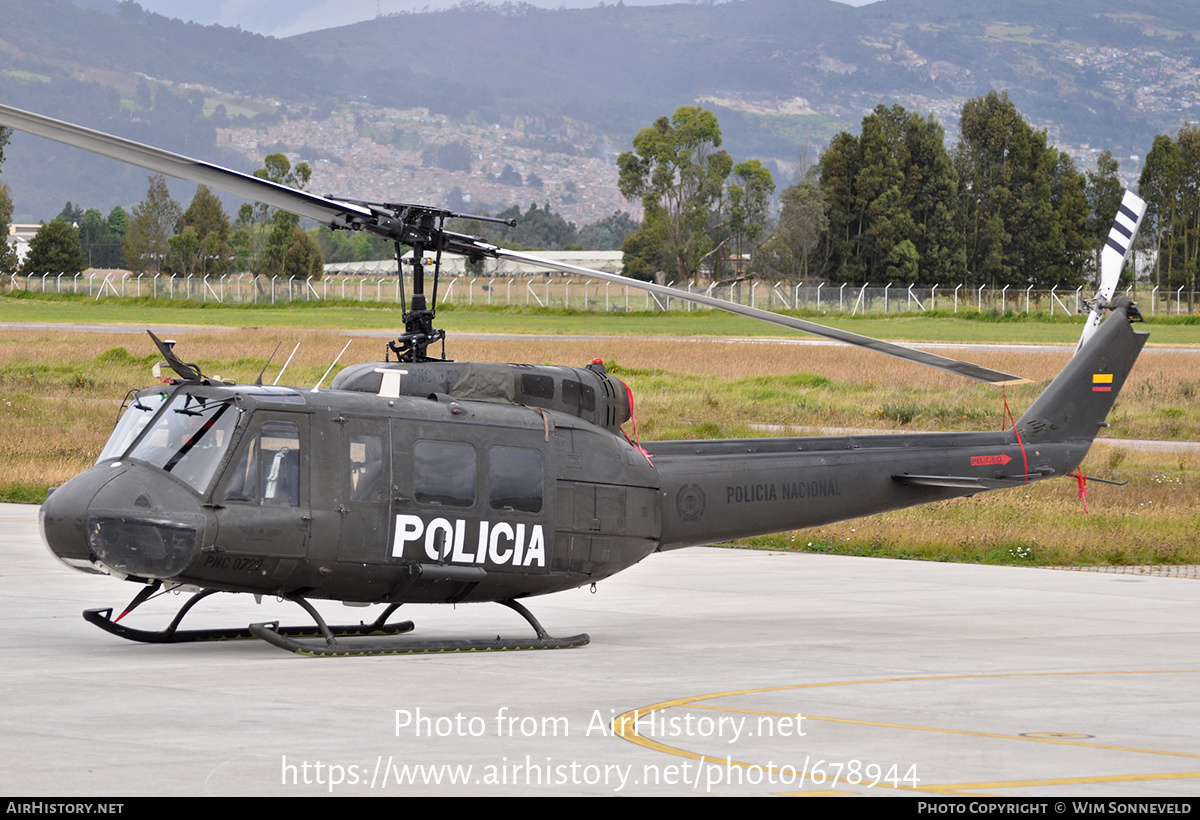 Aircraft Photo of PNC-0722 | Bell UH-1H-II Iroquois | Colombia - Police | AirHistory.net #678944