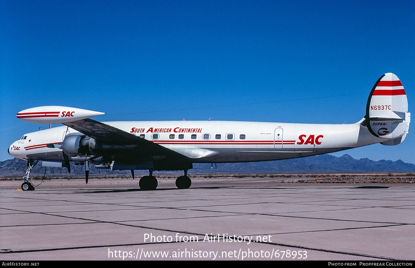 Aircraft Photo of N6937C | Lockheed L-1049H/01 Super Constellation | Save A Connie - SAC | South American Continental | AirHistory.net #678953