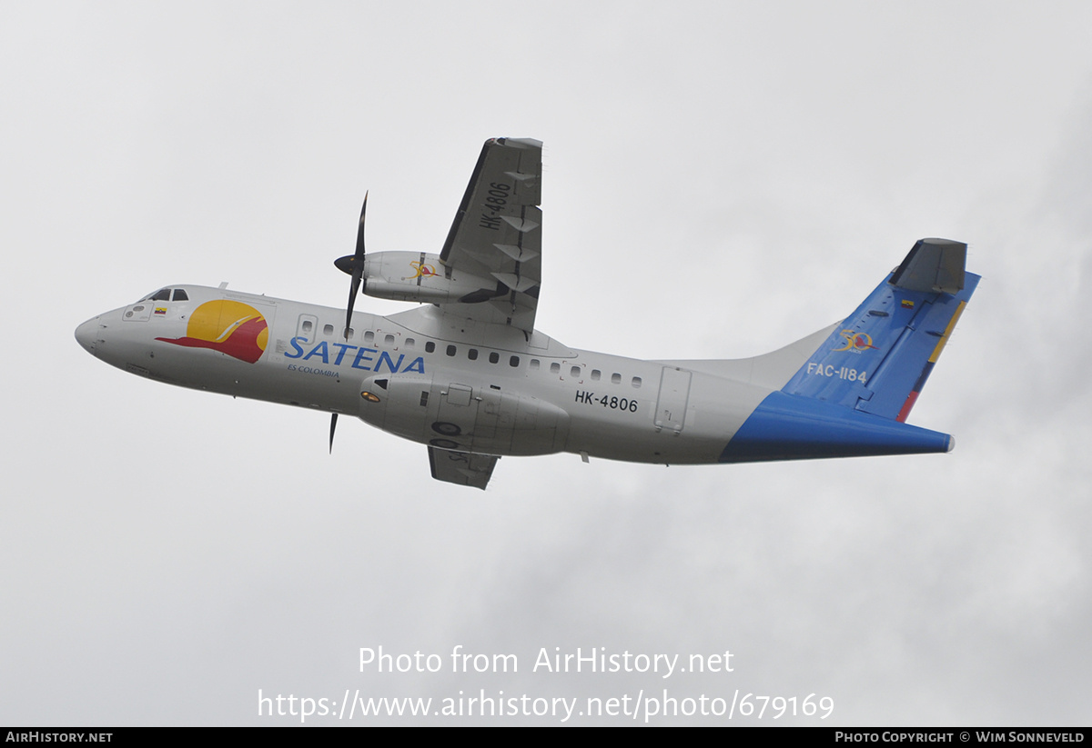 Aircraft Photo of FAC-1184 / HK-4806 | ATR ATR-42-500 | Colombia - Satena | AirHistory.net #679169