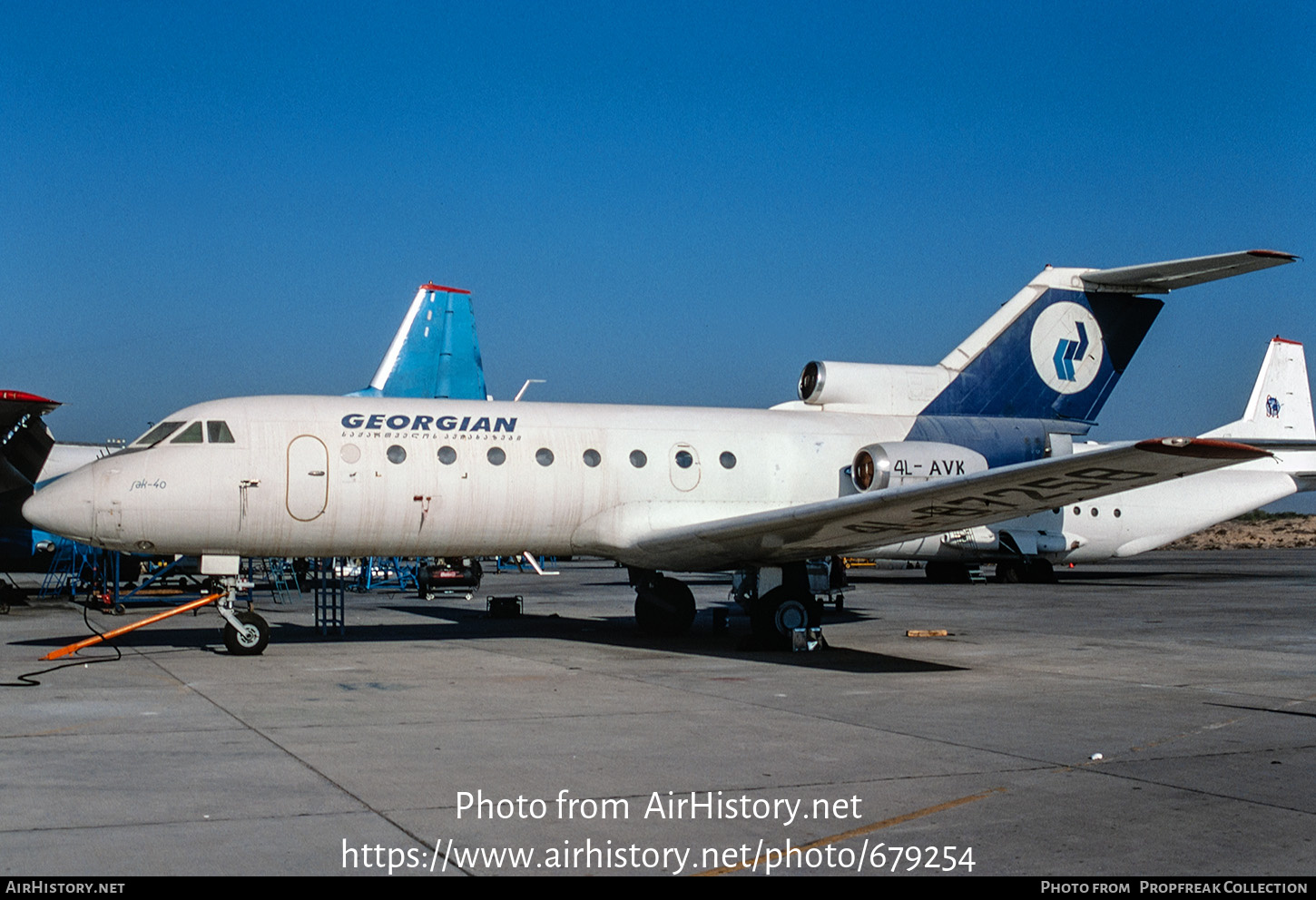 Aircraft Photo of 4L-AVK | Yakovlev Yak-40 | Georgian Airlines | AirHistory.net #679254