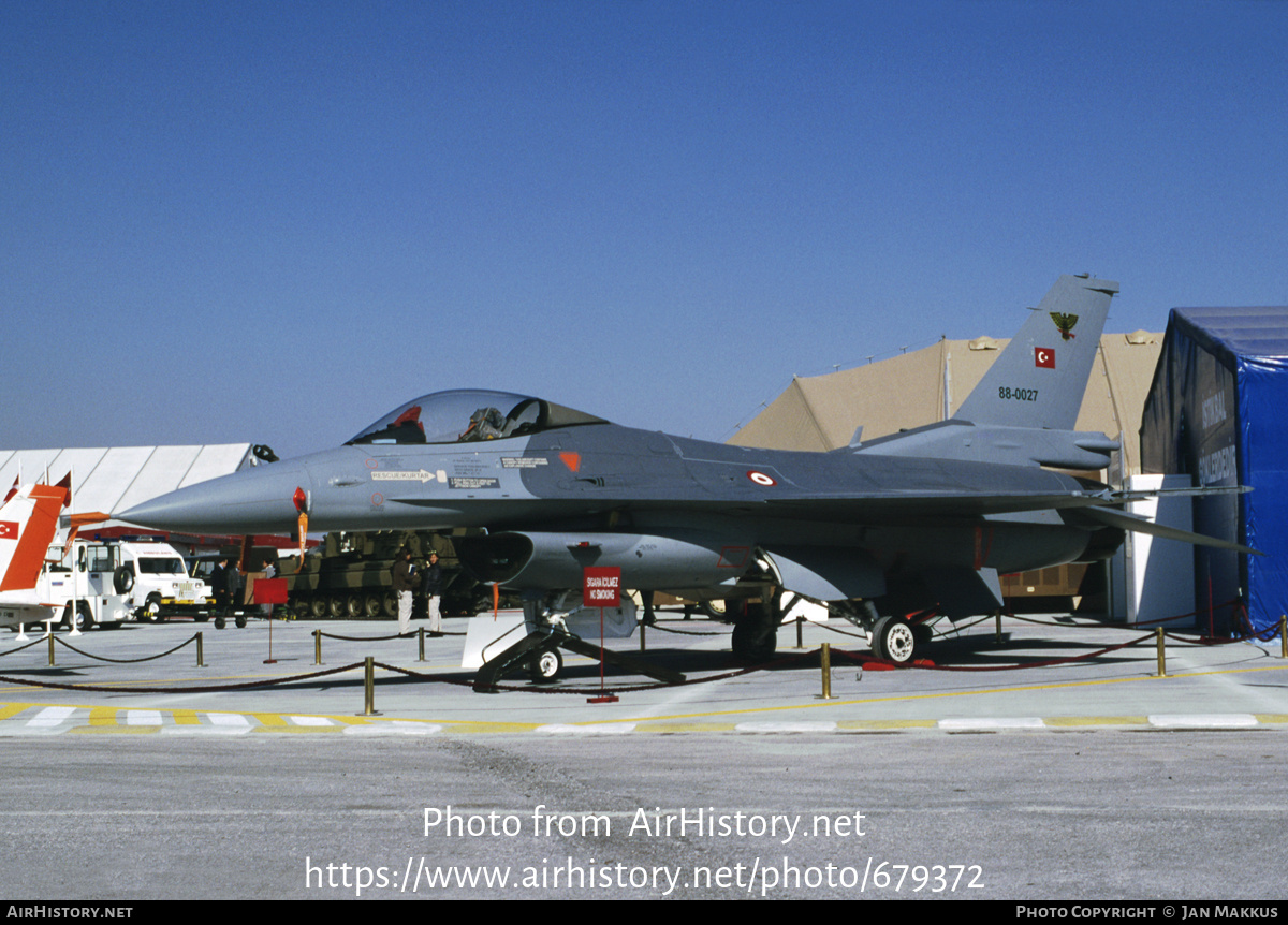 Aircraft Photo of 88-0027 | General Dynamics F-16C Fighting Falcon | Turkey - Air Force | AirHistory.net #679372