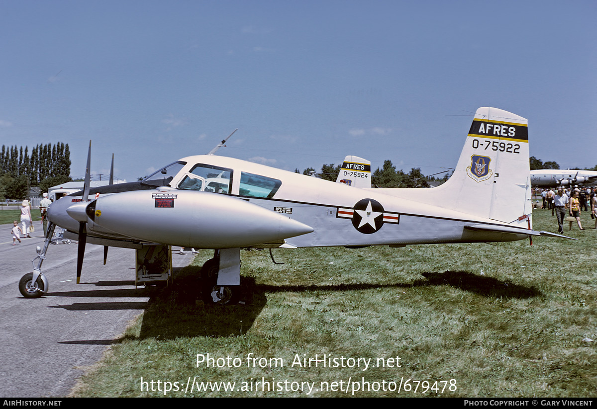 Aircraft Photo of 57-5922 / 0-75922 | Cessna U-3A Administrator (310A/L-27A) | USA - Air Force | AirHistory.net #679478