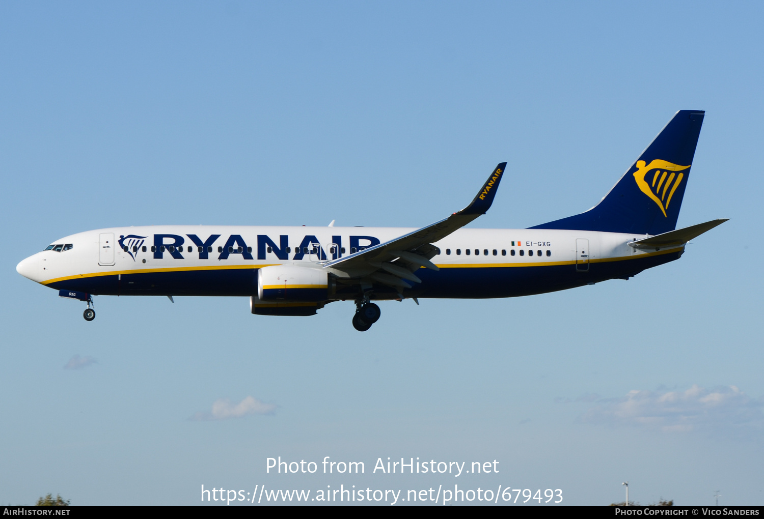 Aircraft Photo of EI-GXG | Boeing 737-800 | Ryanair | AirHistory.net #679493