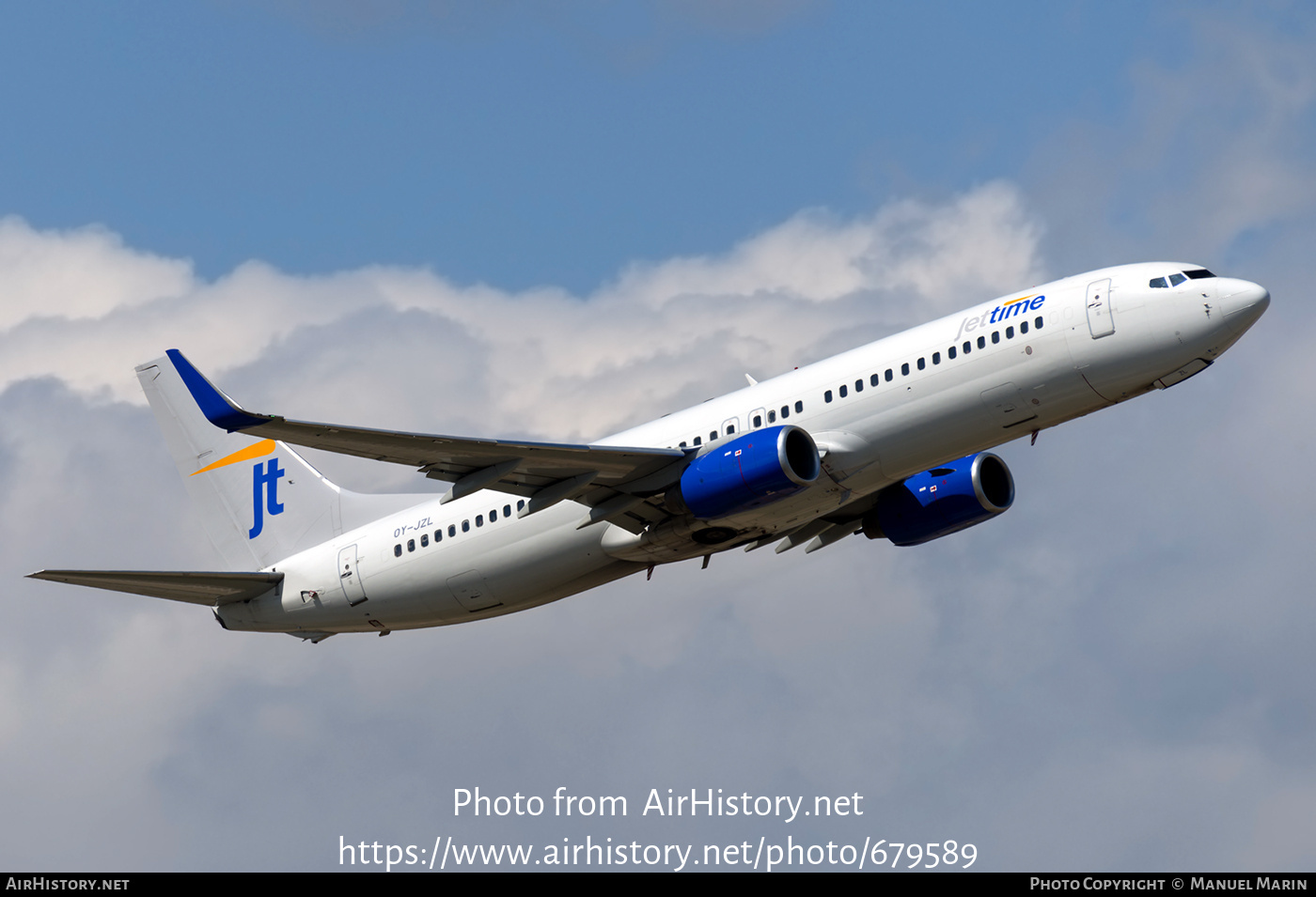 Aircraft Photo of OY-JZL | Boeing 737-804 | Jettime | AirHistory.net #679589