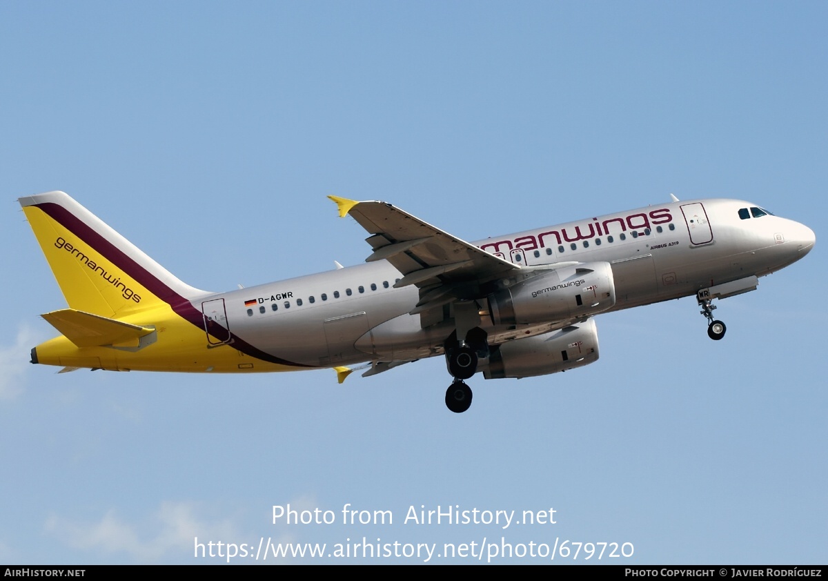 Aircraft Photo of D-AGWR | Airbus A319-132 | Germanwings | AirHistory.net #679720