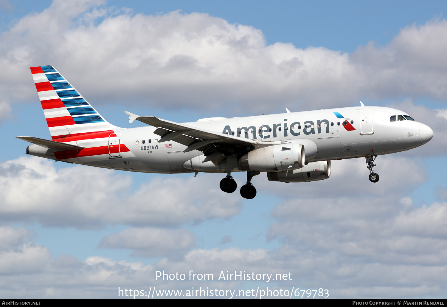 Aircraft Photo of N831AW | Airbus A319-132 | American Airlines | AirHistory.net #679783