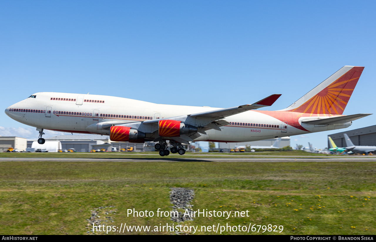 Aircraft Photo of N940AS | Boeing 747-437 | Air India | AirHistory.net #679829