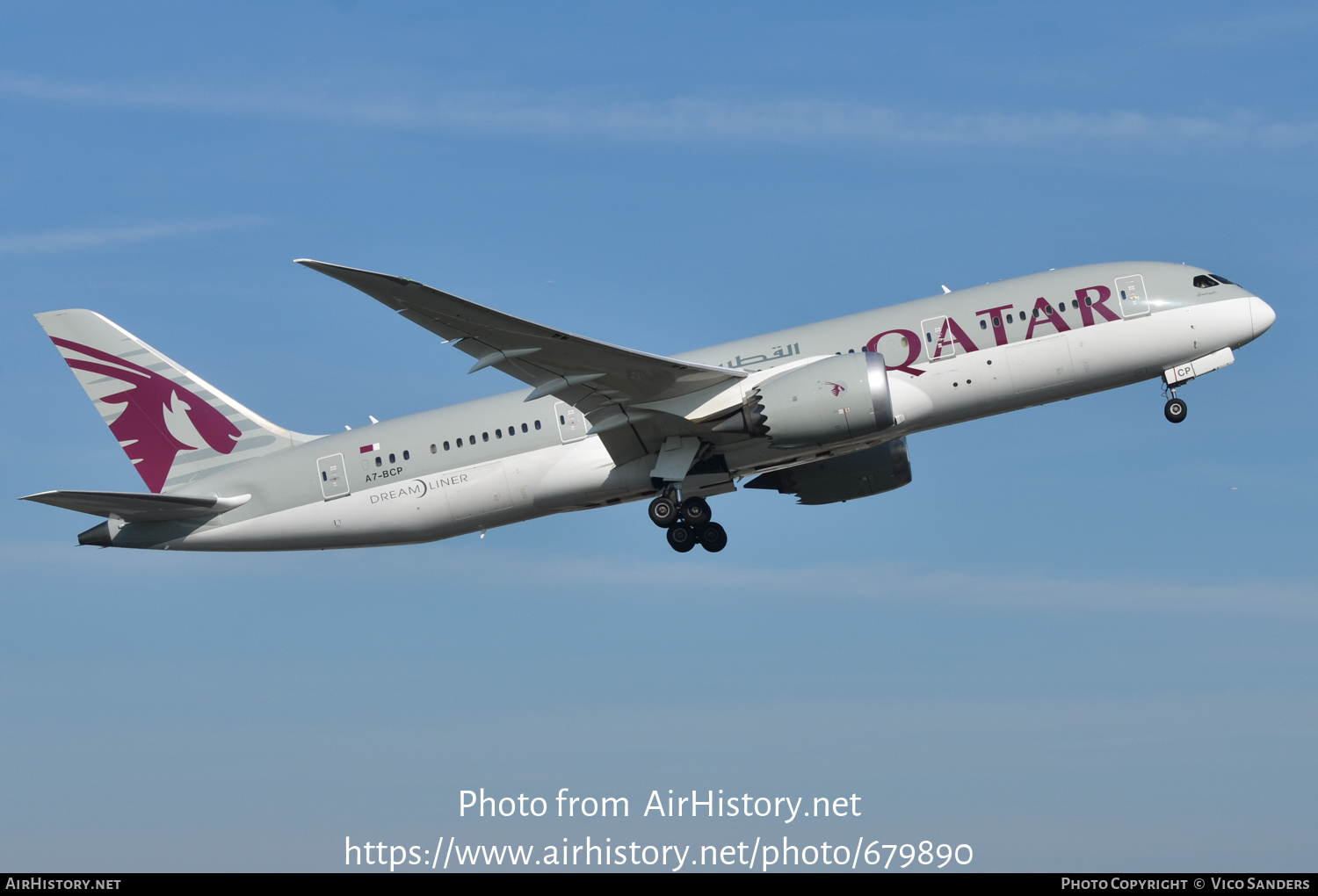 Aircraft Photo of A7-BCP | Boeing 787-8 Dreamliner | Qatar Airways | AirHistory.net #679890