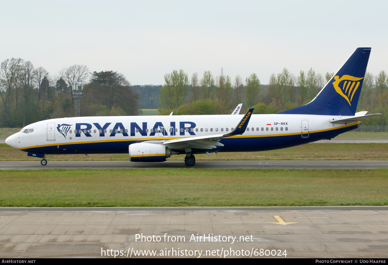 Aircraft Photo of SP-RKK | Boeing 737-8AS | Ryanair | AirHistory.net #680024