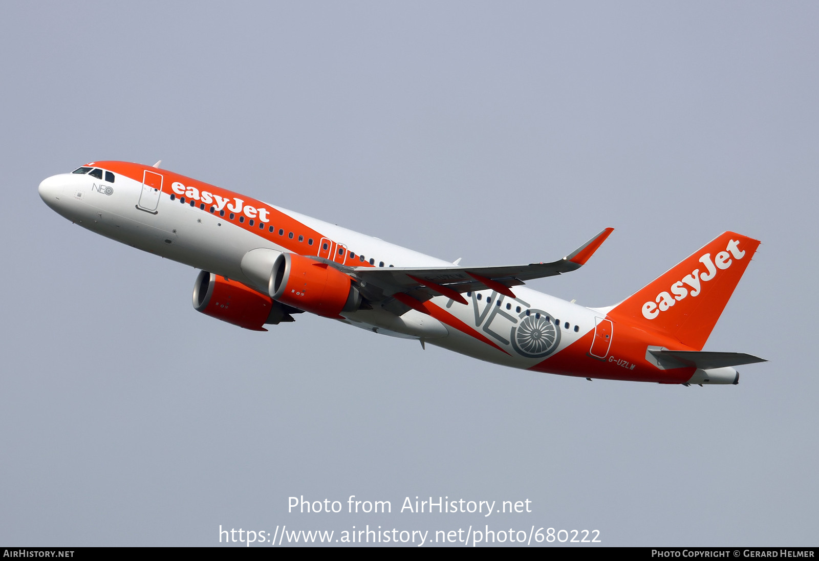 Aircraft Photo of G-UZLW | Airbus A320-251N | EasyJet | AirHistory.net #680222