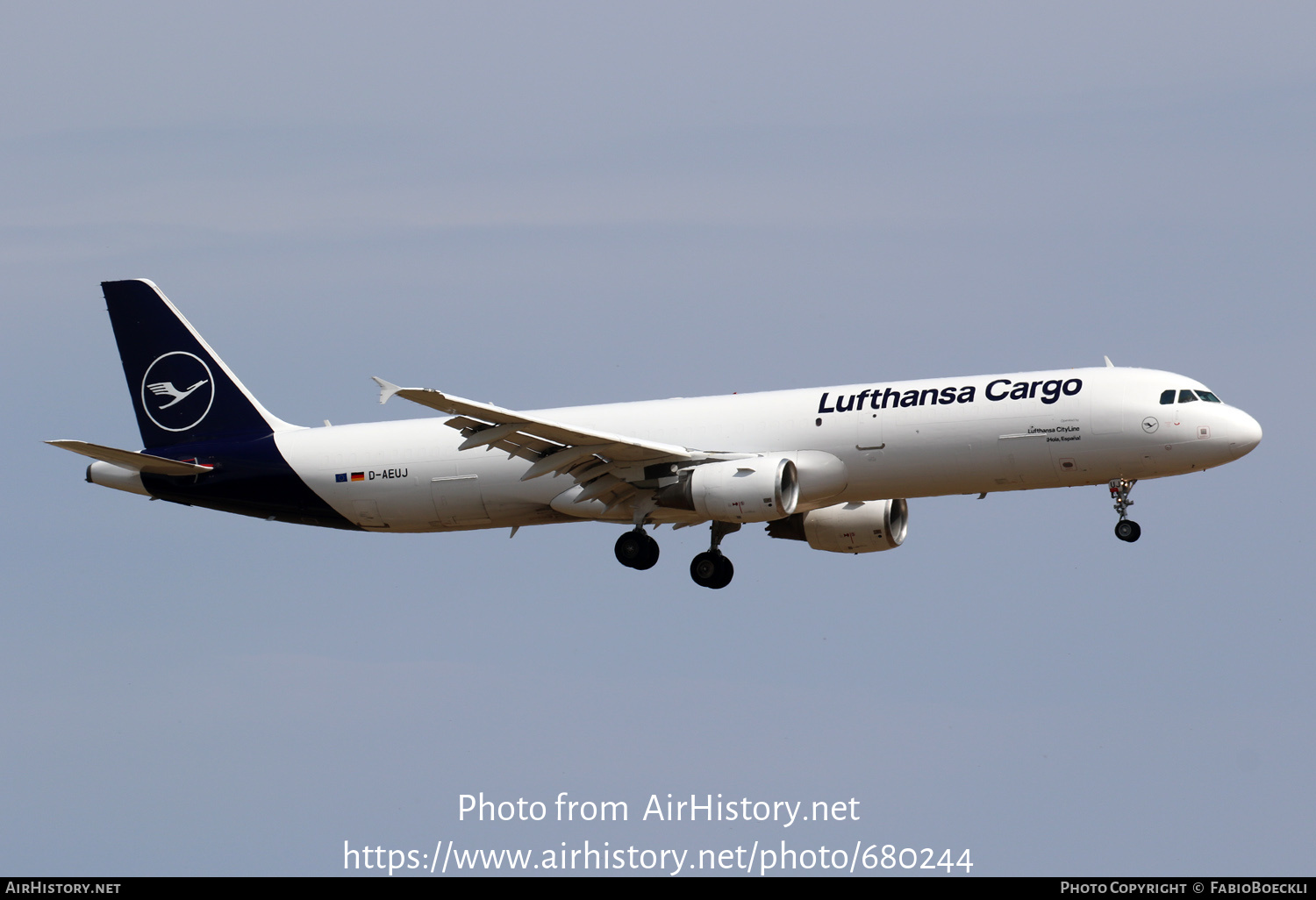 Aircraft Photo of D-AEUJ | Airbus A321-211/P2F | Lufthansa Cargo | AirHistory.net #680244