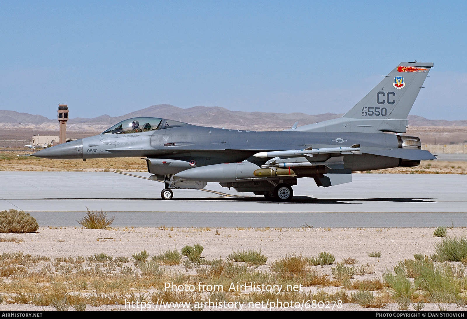 Aircraft Photo of 93-0550 / AF93-550 | General Dynamics F-16CM Fighting Falcon | USA - Air Force | AirHistory.net #680278